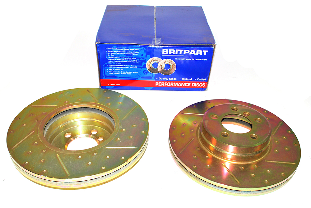 Front Brake Discs Vented Drilled and Grooved Performance Upgrade for Range Rover L322 Questions & Answers