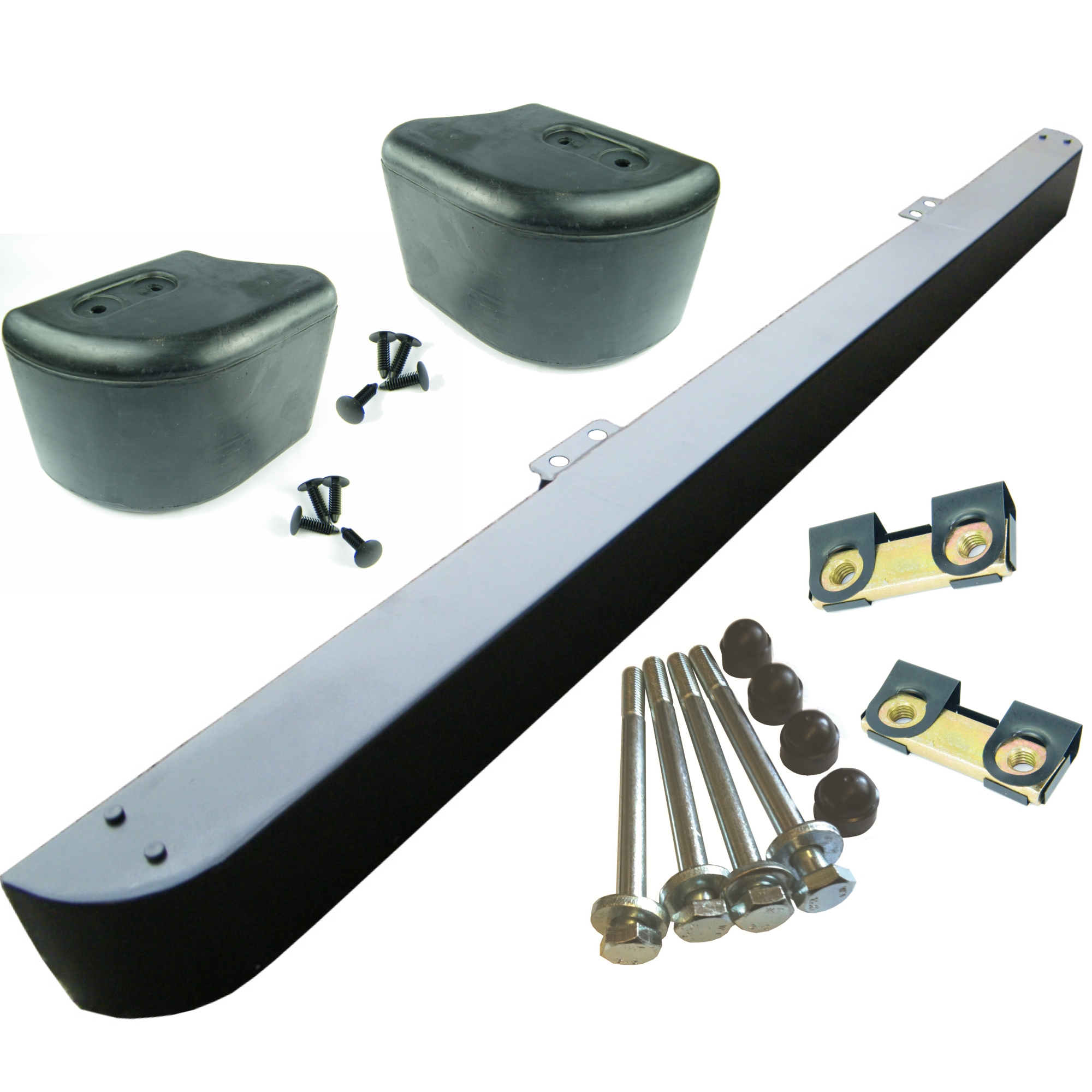 Land Rover Defender 1986-2016 Front Bumper Kit with Rubber End Caps | LR062058KIT Questions & Answers