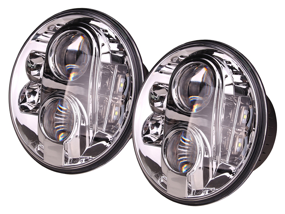 Defender Lynx Eye LED Headlamp Pair RHD 7" Round DOT & E-Marked - DA6282 Questions & Answers