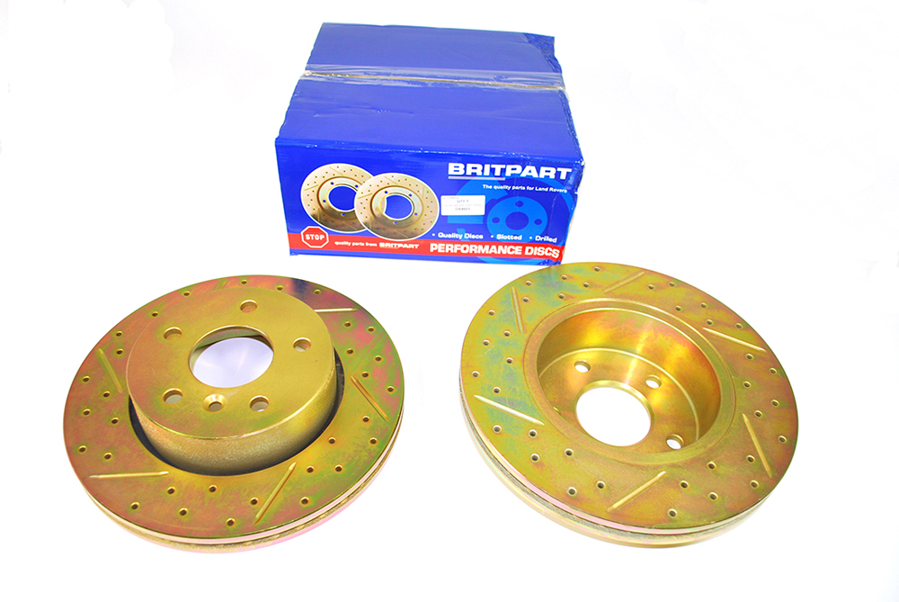 Front Slotted / Grooved Brake Discs Pair Vented for Range Rover P38 | DA4603 Questions & Answers