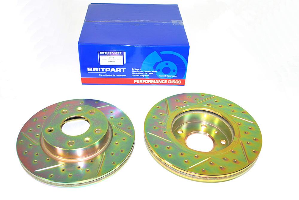 Front Vented Brake Discs Drilled and Grooved Performance Upgrade for Freelander 1 Questions & Answers