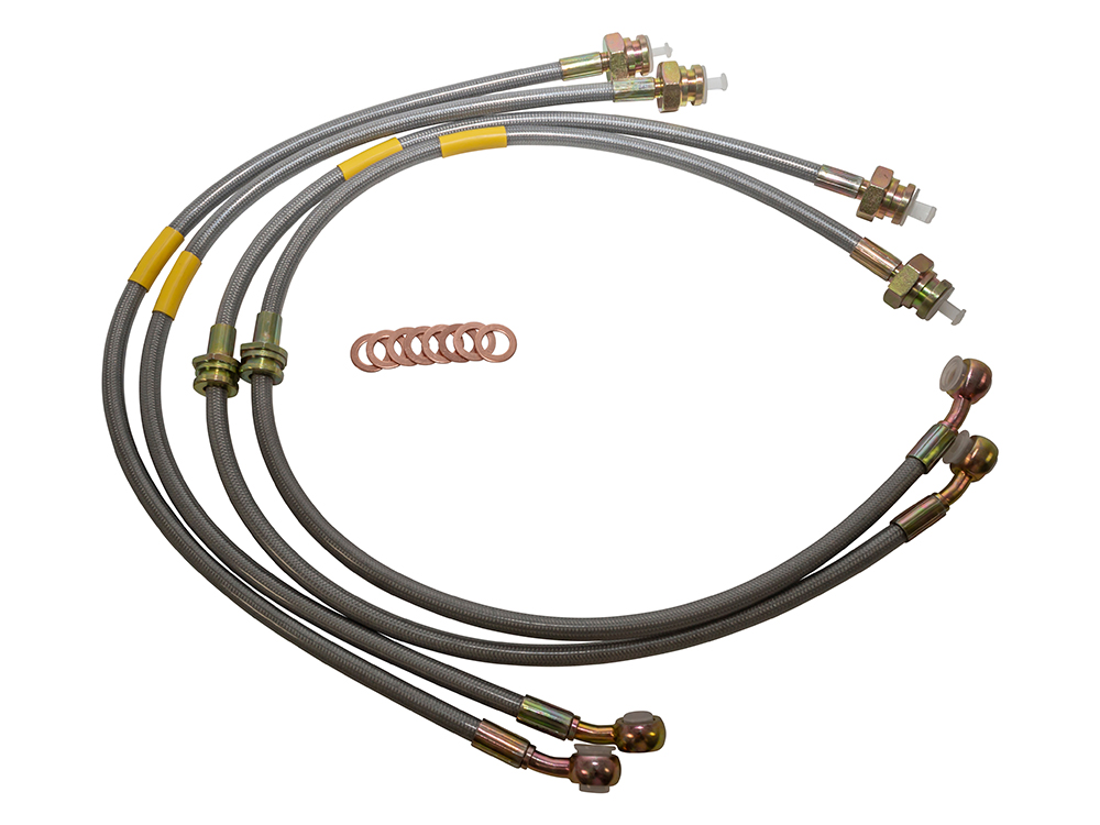 Britpart DA2414150S Plus 150mm Extended Stainless Steel Braided Brake Hose Kit for Discovery 2 (1998-2004) Questions & Answers