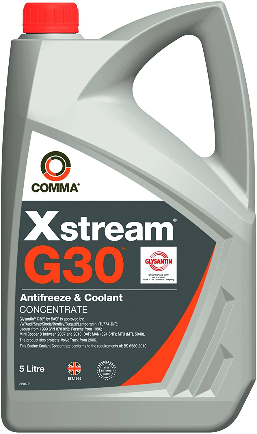 Comma XSR5L Xstream G30 Red Antifreeze and Coolant Concentrate - 5 Litre Questions & Answers