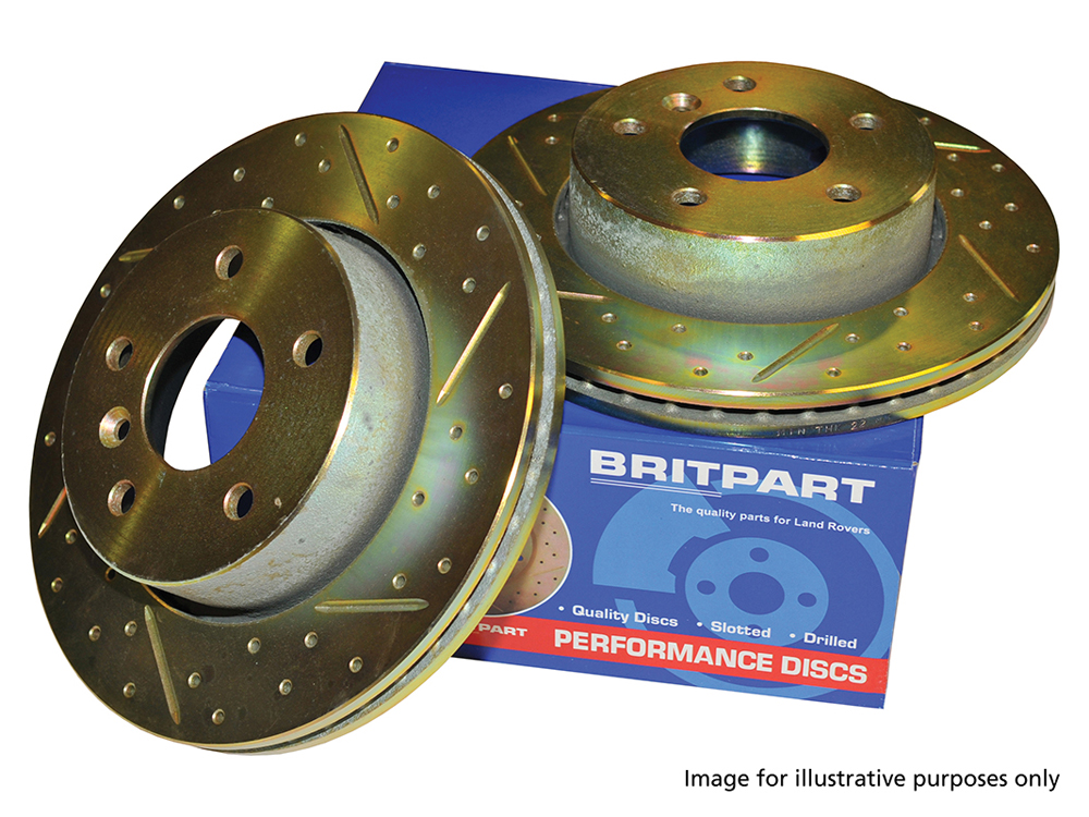 Front Vented Brake Discs Grooved and Drilled Performance Upgrade for Discovery 4 Questions & Answers